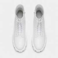 Boots White Lace-Up
