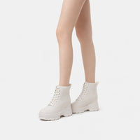 Boots White Platform Wedge