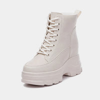 Boots White Platform Wedge