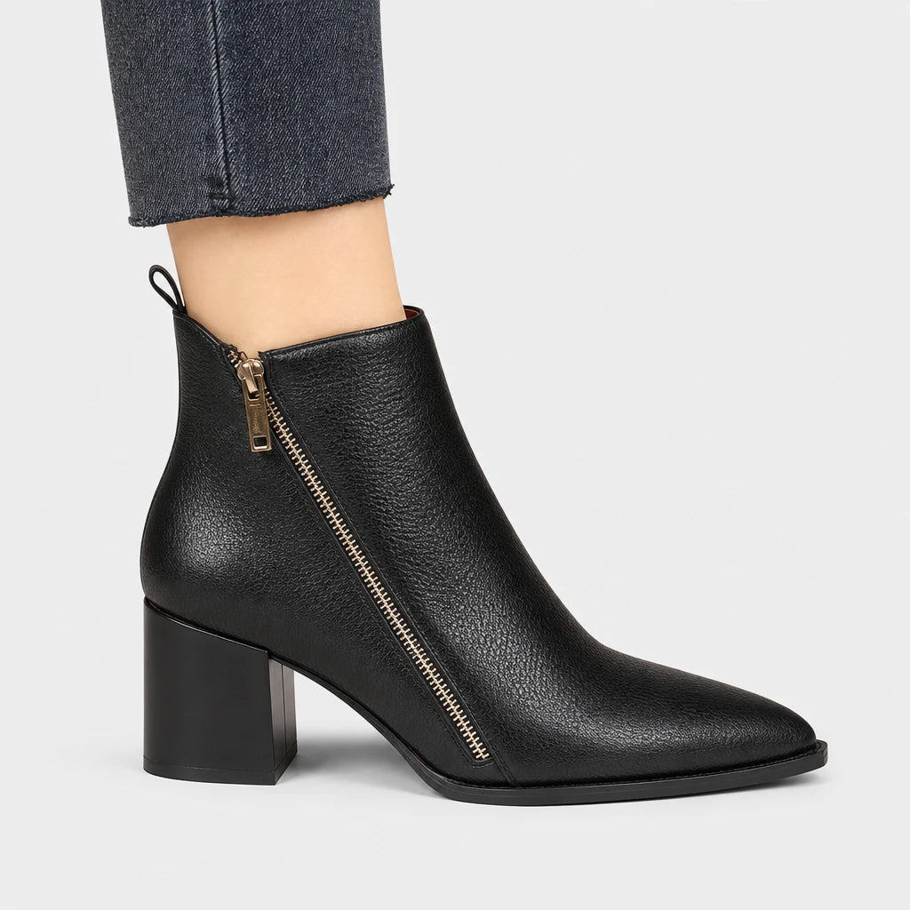 Boots Winter Genuine Leather Pointed Toe