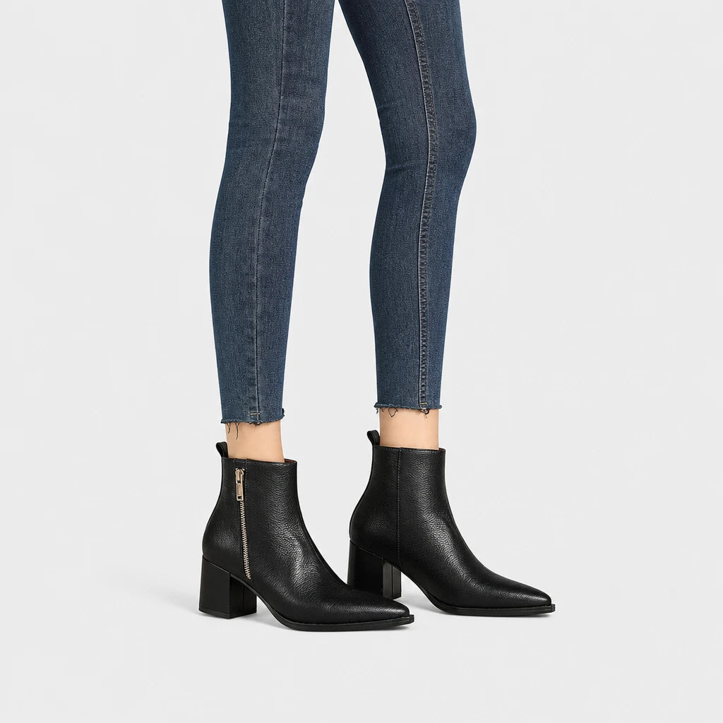 Boots Winter Genuine Leather Pointed Toe