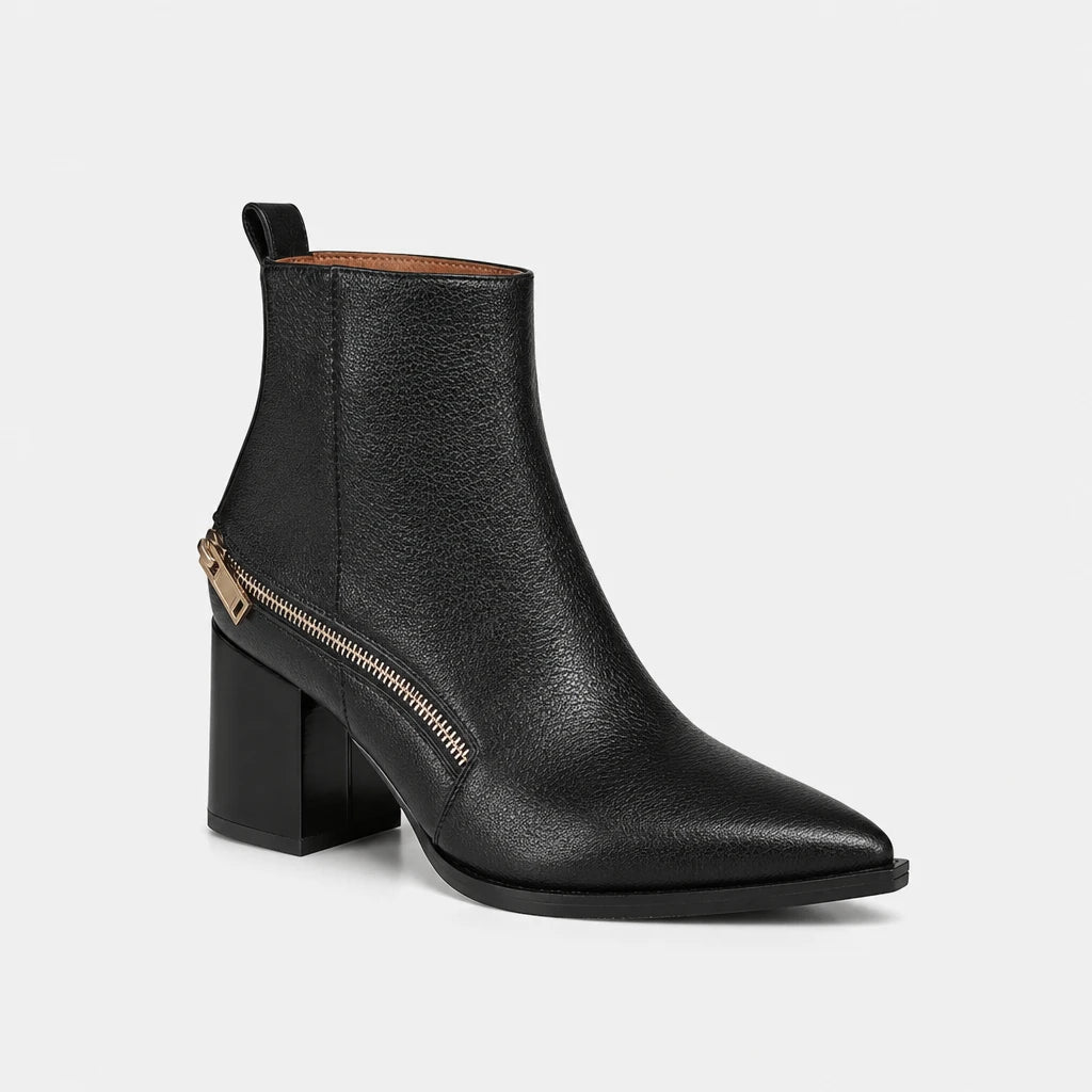 Boots Winter Genuine Leather Pointed Toe