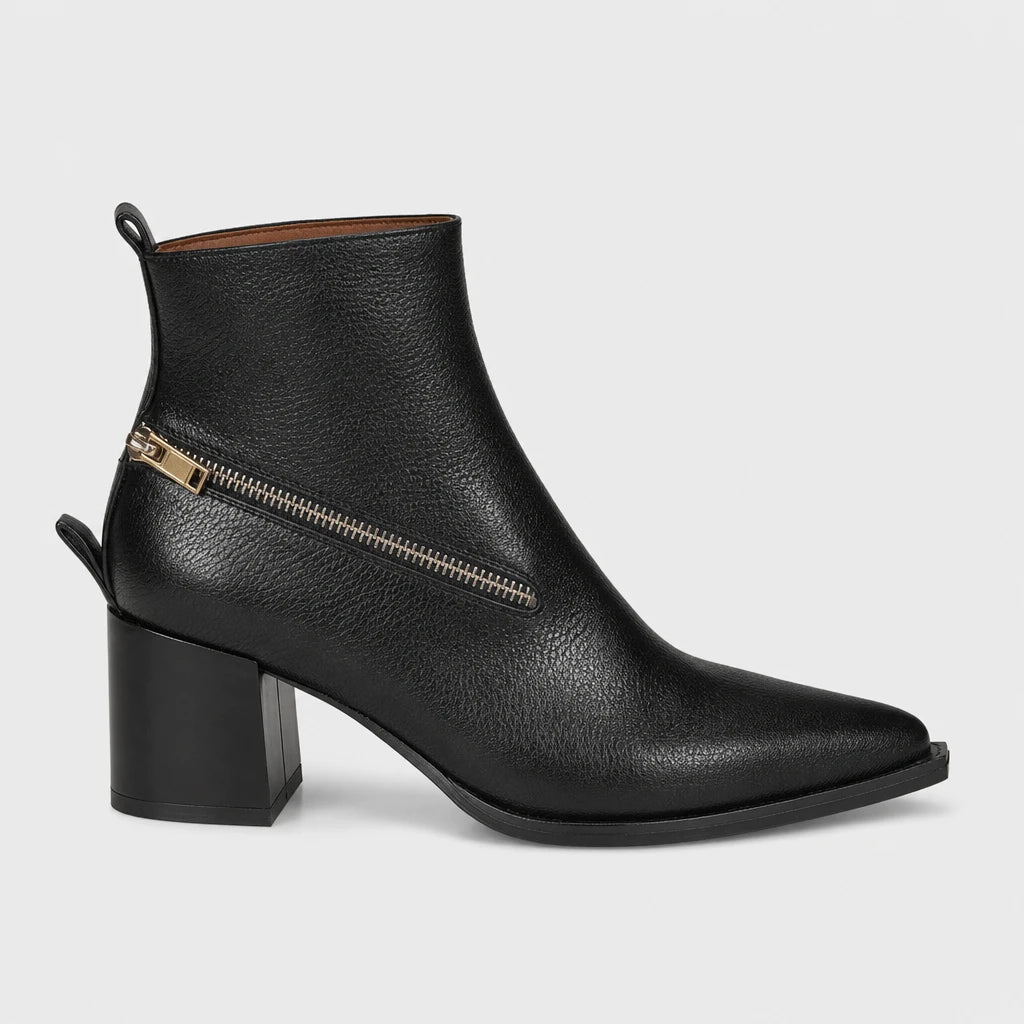 Boots Winter Genuine Leather Pointed Toe