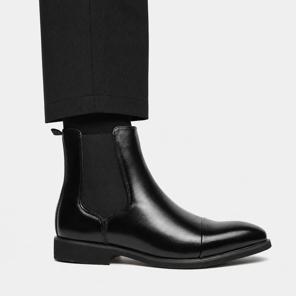 Business Black Leather Chelsea Boots