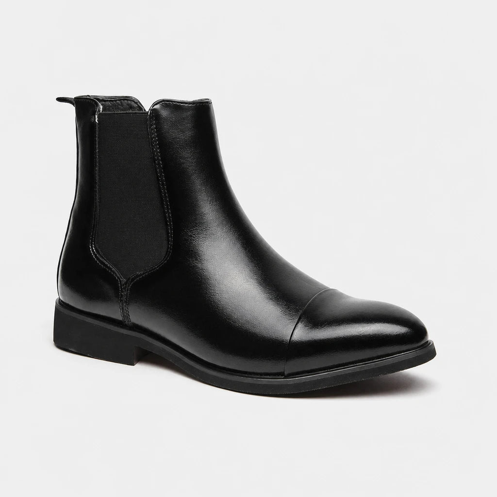 Business Black Leather Chelsea Boots