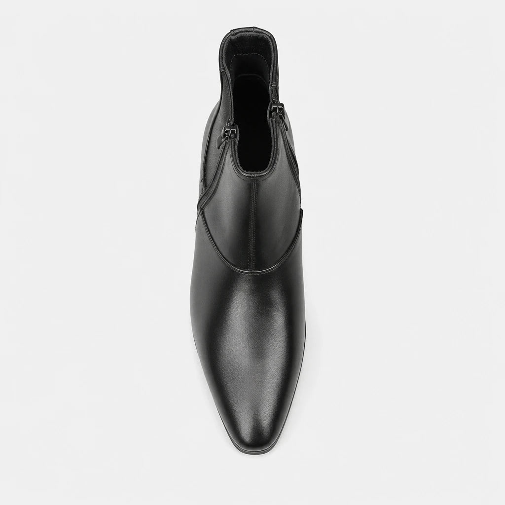 Chelsea Boots Men Pointed Toe High Heel