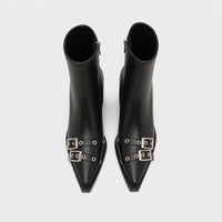Chelsea Boots Women Pointed Toe Double Buckle
