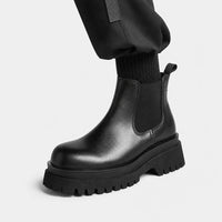 Chunky Platform Chelsea Boots For Men Black