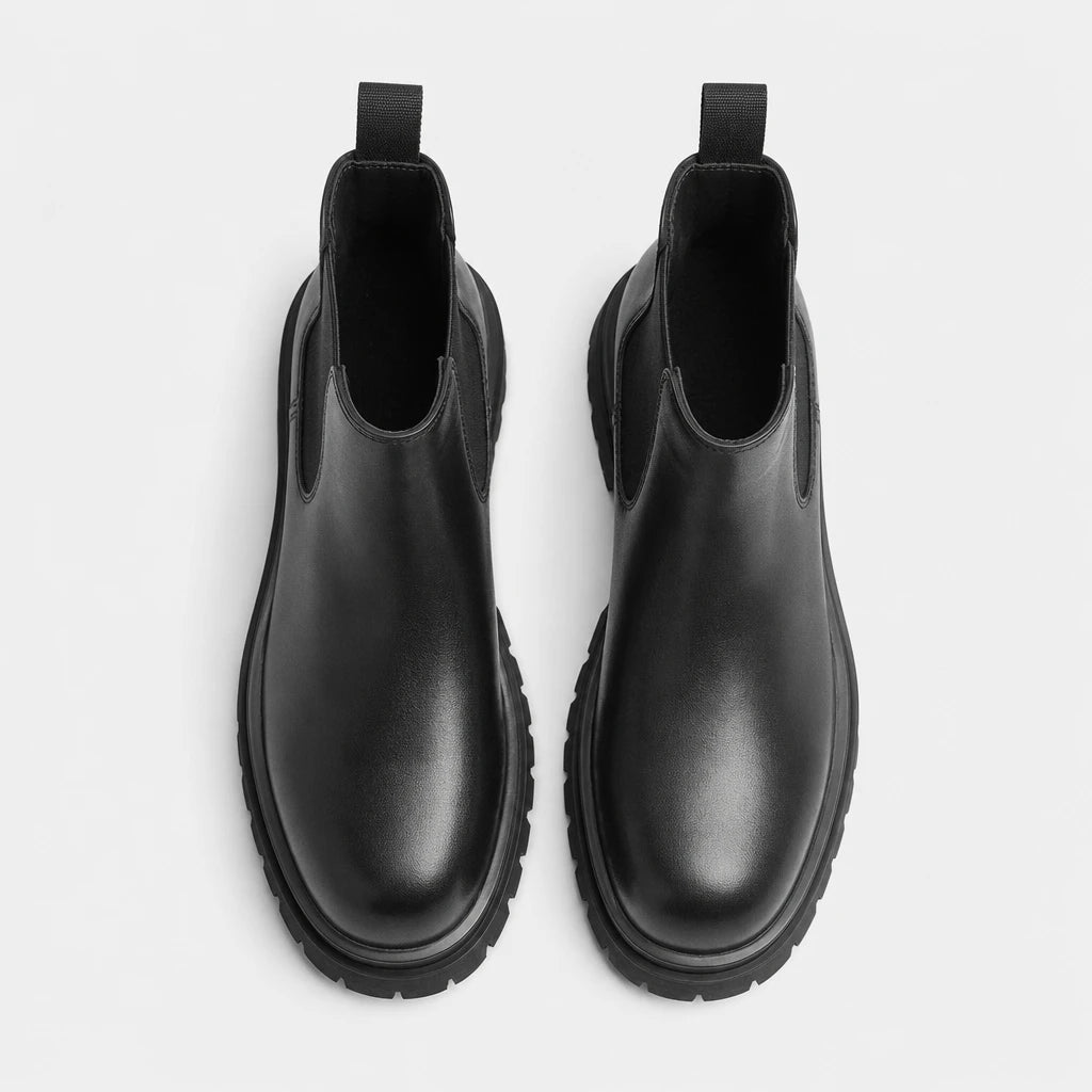 Chunky Platform Chelsea Boots For Men Black