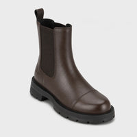 Chunky Sole Winter Chelsea Boots Leather