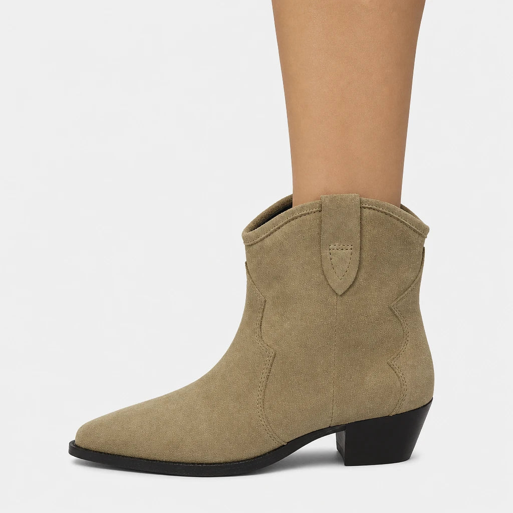 Cowboy Boots Suede Pointed Toe