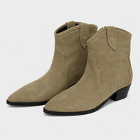 Cowboy Boots Suede Pointed Toe