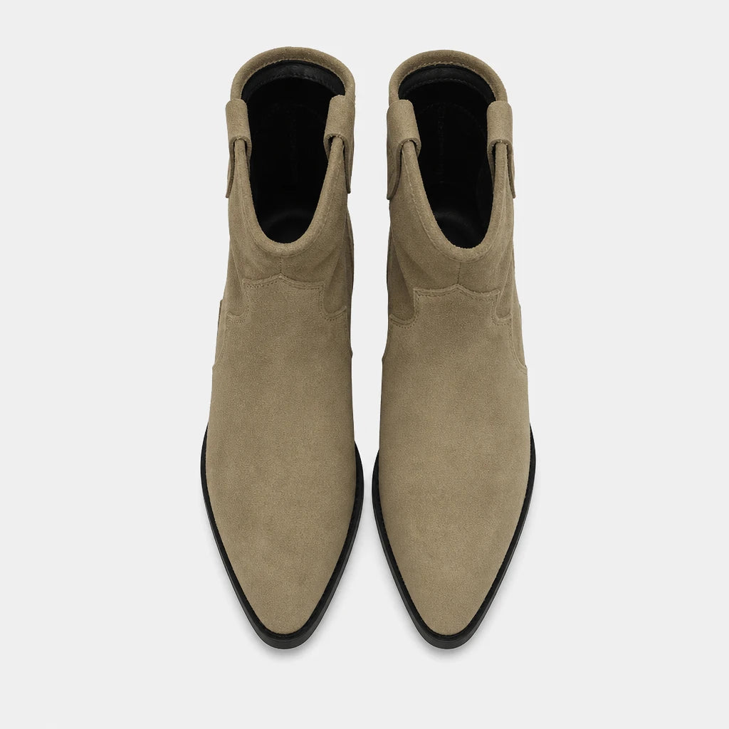 Cowboy Boots Suede Pointed Toe