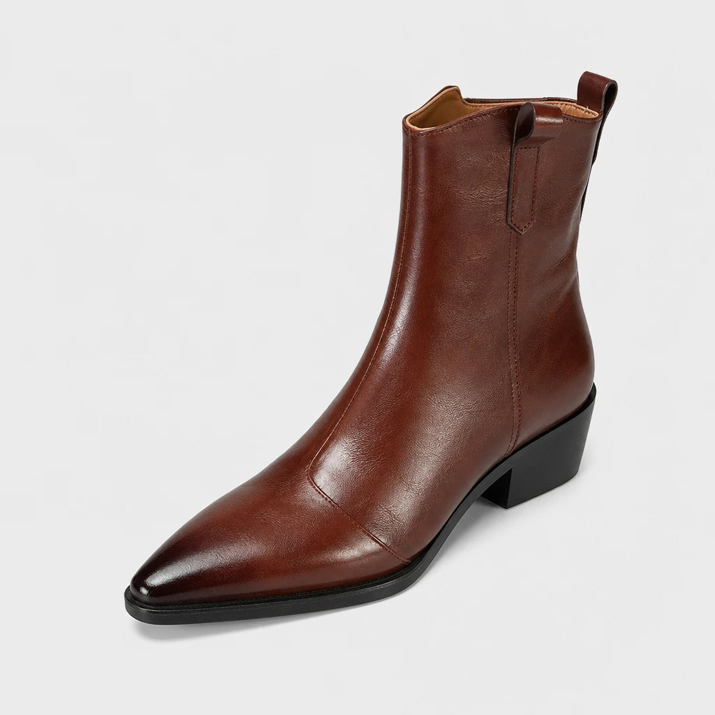 Cowboy Western Boots Pointed Toe Leather