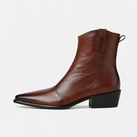 Cowboy Western Boots Pointed Toe Leather