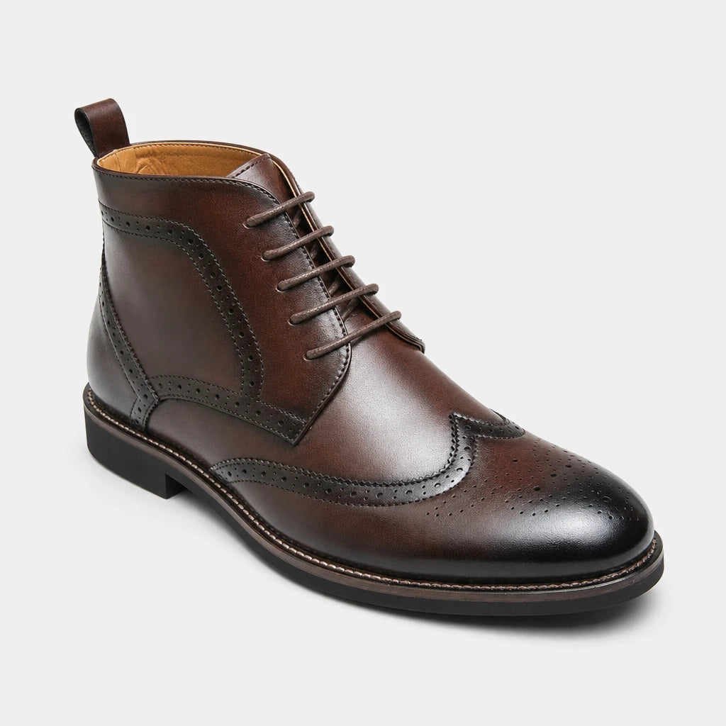 Dress Boots Wingtip Brogue Leather