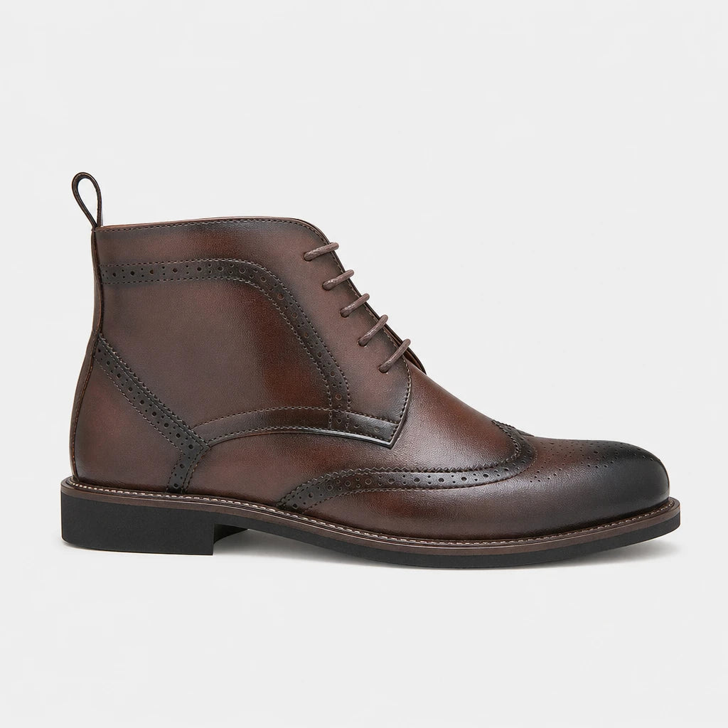 Dress Boots Wingtip Brogue Leather
