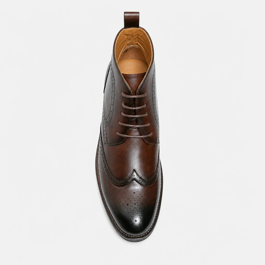 Dress Boots Wingtip Brogue Leather