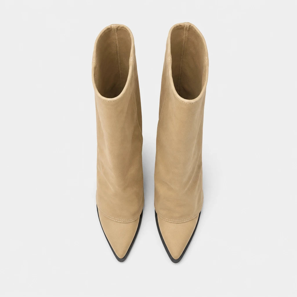 Knee High Heeled Boots Pointed Toe