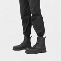 Lace-Up Boots Black