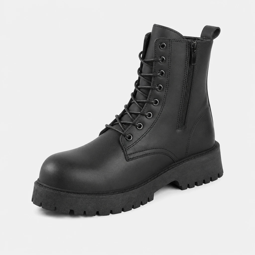 Lace-Up Boots Black