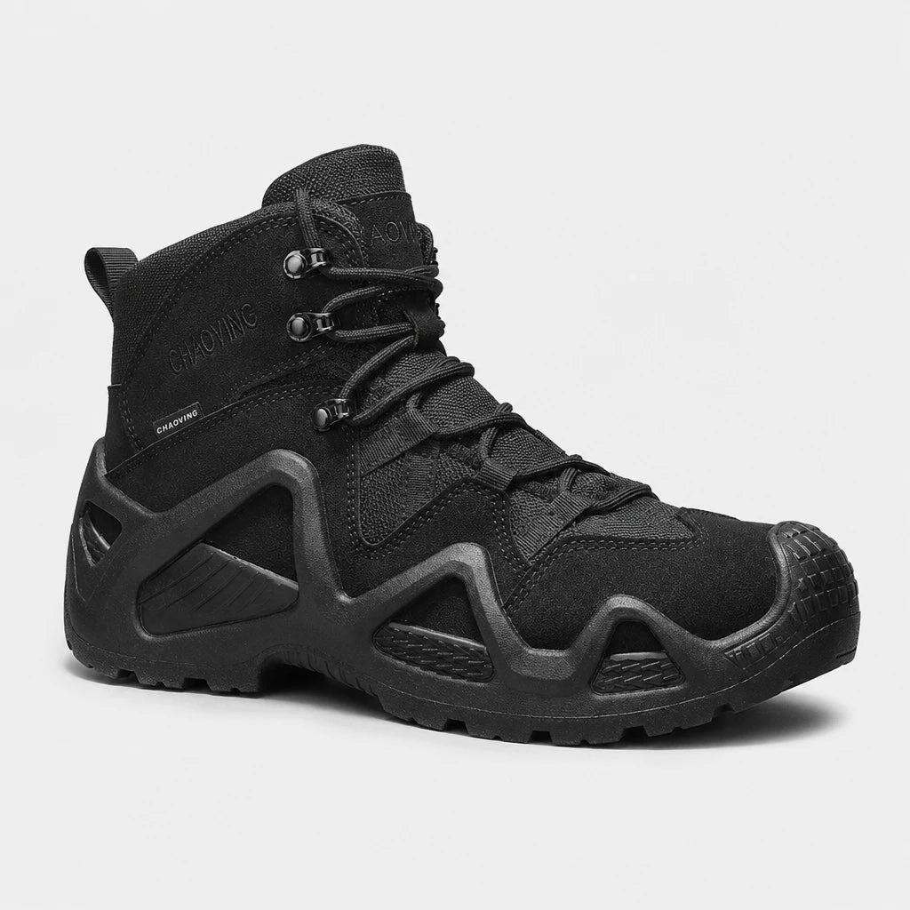Men'S Black Ankle-High Tactical Boots