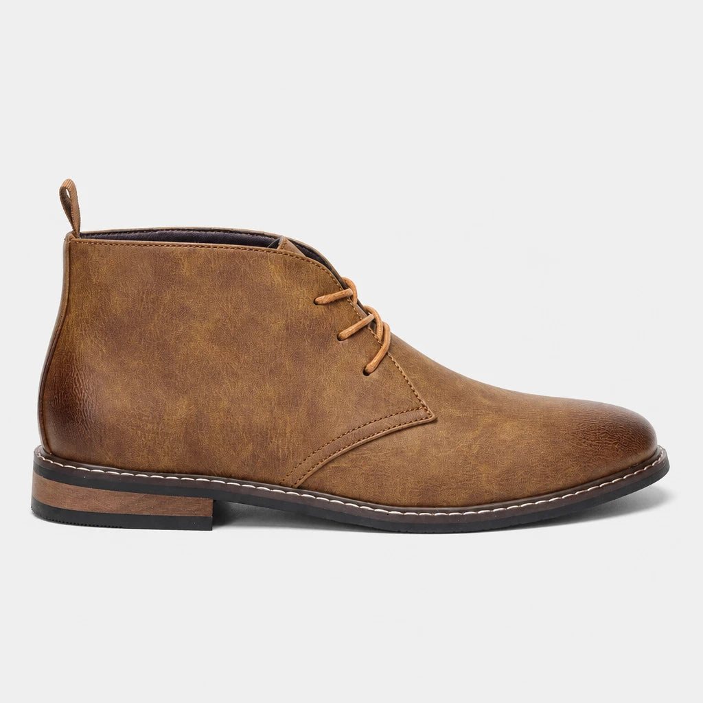 Men'S Faux Leather Desert Boots