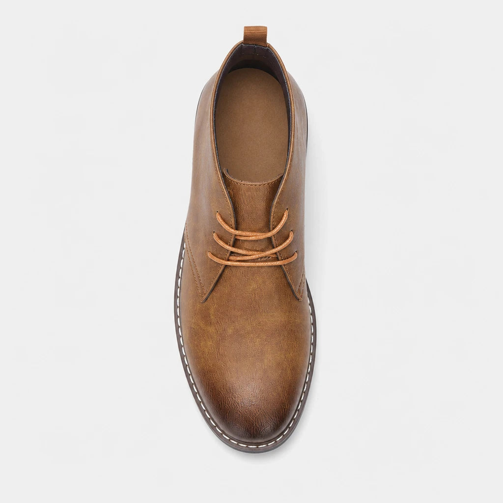 Men'S Faux Leather Desert Boots