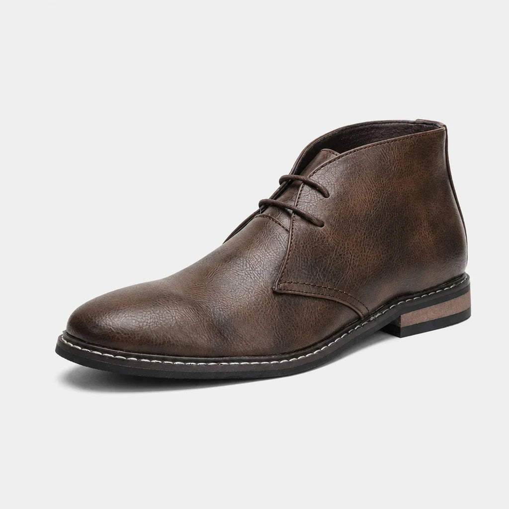 Men'S Leather Lace-Up Chukka Boots