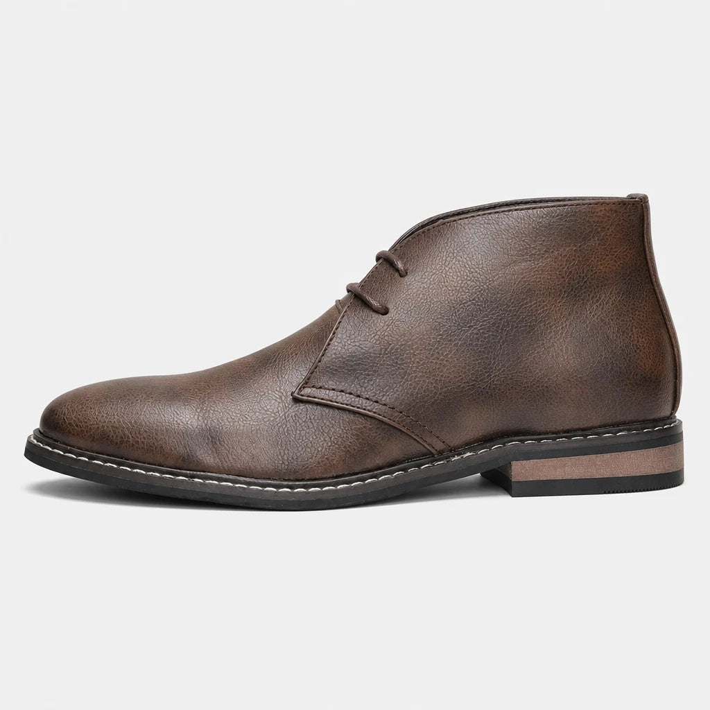 Men'S Leather Lace-Up Chukka Boots