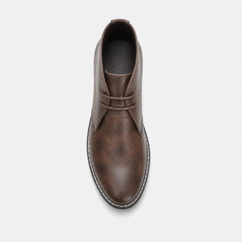 Men'S Leather Lace-Up Chukka Boots