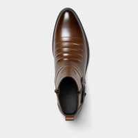 Men'S Leather Pointed Toe Ankle Boots