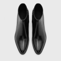 Men'S Pointed Toe Chelsea Boots With Block Heel
