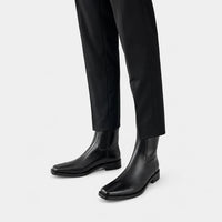 Men'S Square Toe Chelsea Boots Black