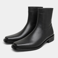 Men'S Square Toe Chelsea Boots Black