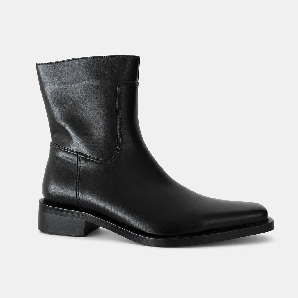 Men'S Square Toe Chelsea Boots Black