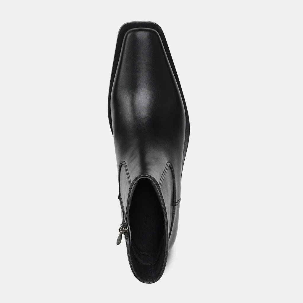 Men'S Square Toe Chelsea Boots Black