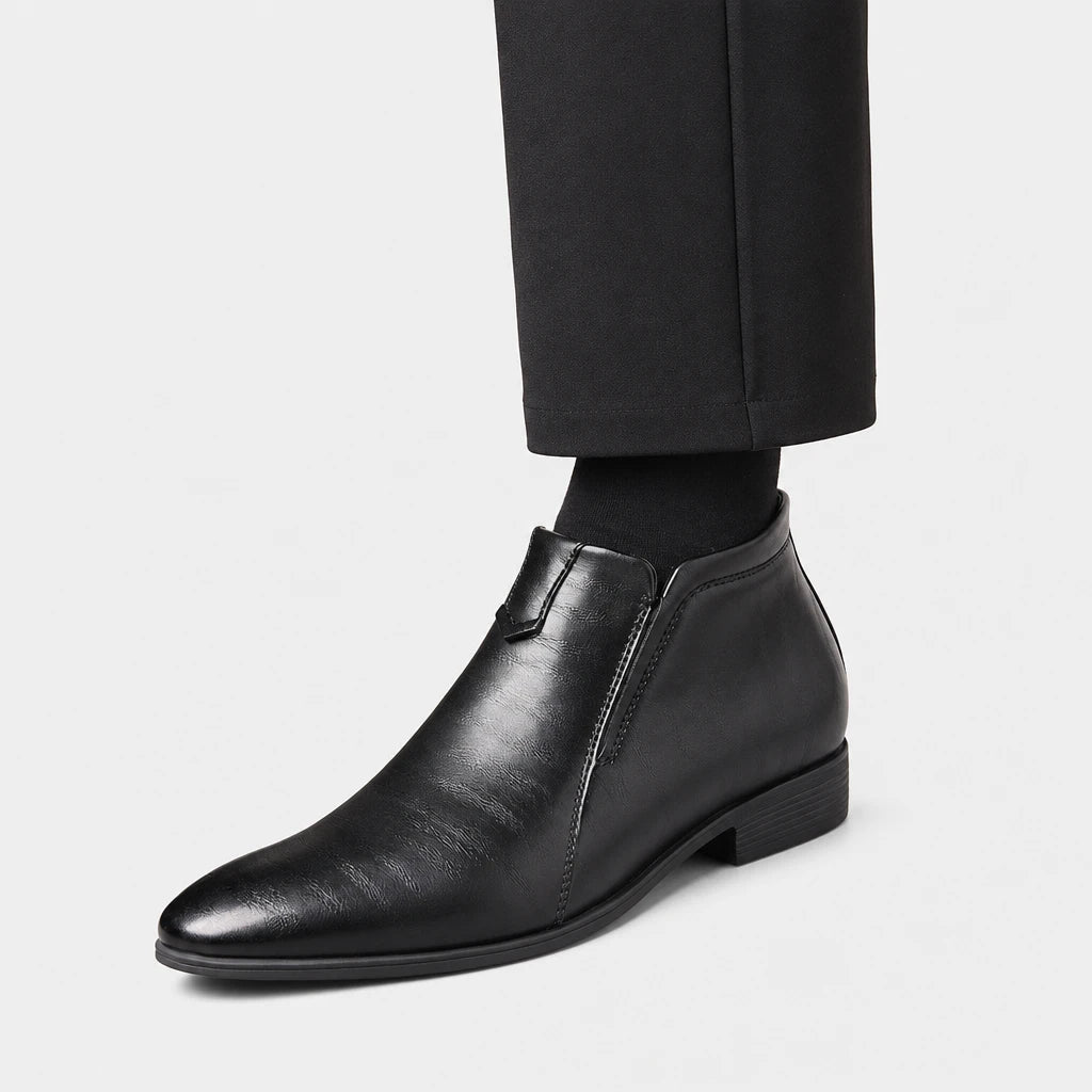 Men'S White Business Dress Boots Pointed Toe