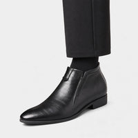 Men'S White Business Dress Boots Pointed Toe