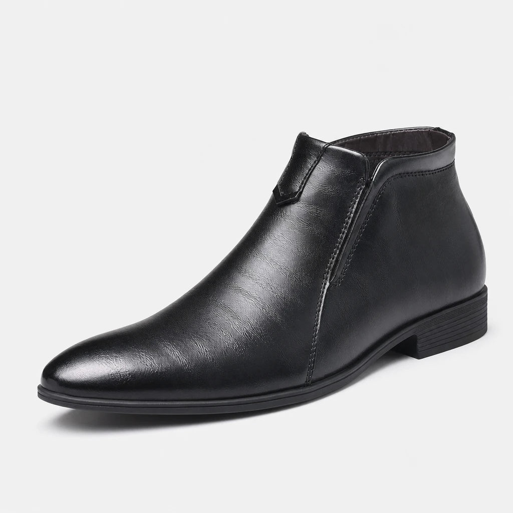Men'S White Business Dress Boots Pointed Toe