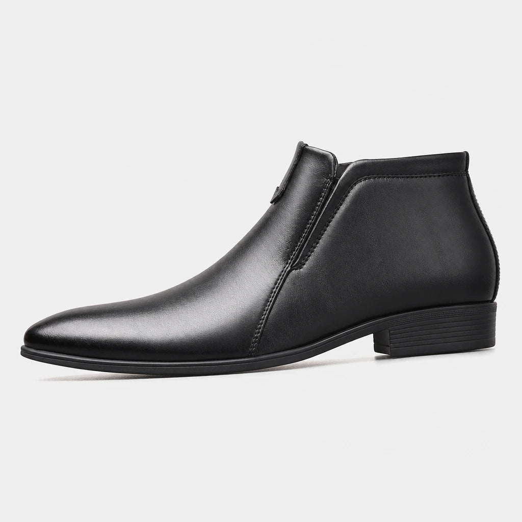 Men'S White Business Dress Boots Pointed Toe