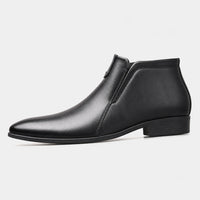 Men'S White Business Dress Boots Pointed Toe