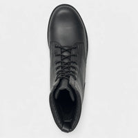 Mens Black Leather Tactical Boots