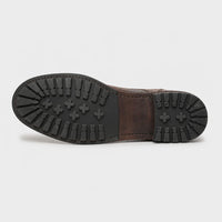 Mens Brown Boots Leather Lace-Up