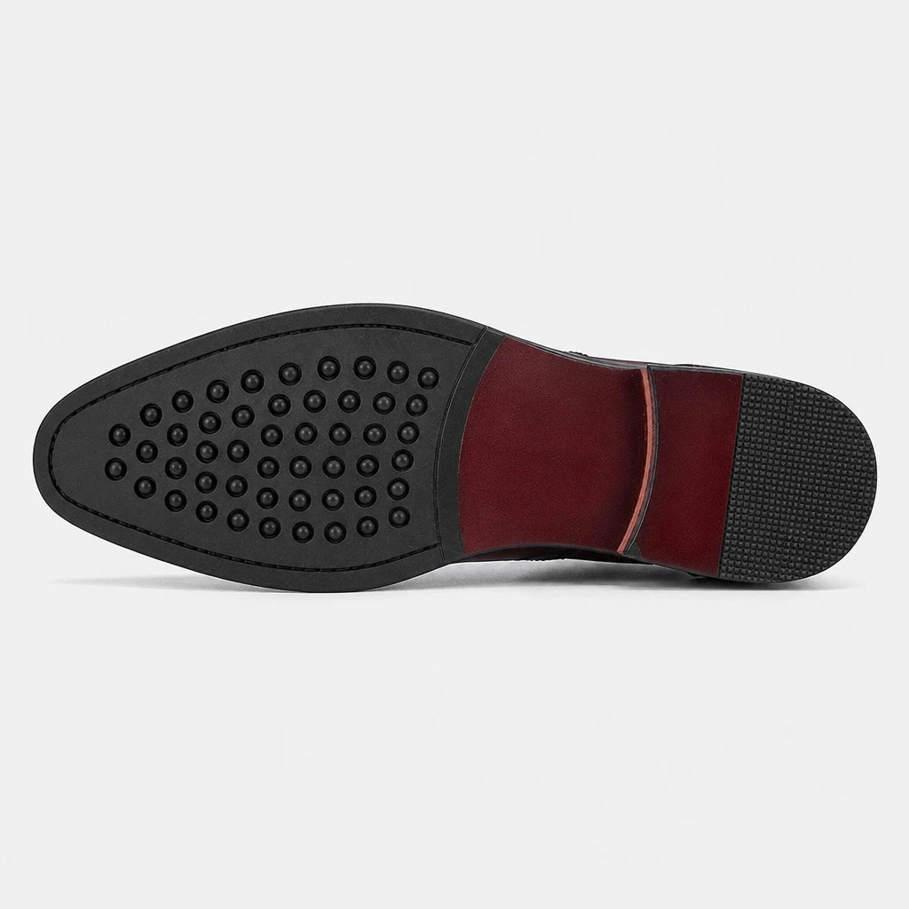 Mens Leather Brogue Chelsea Boots Genuine