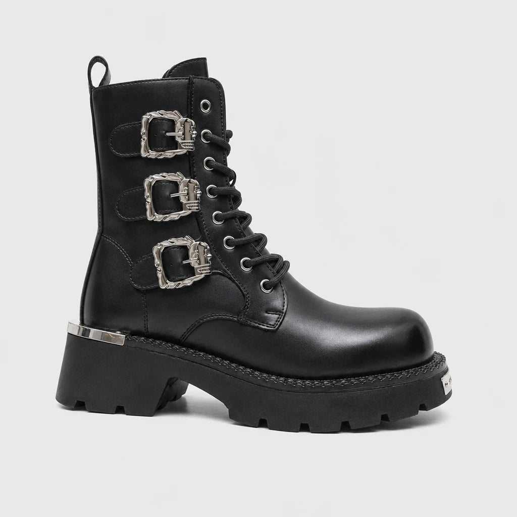 Motorcycle Boots Mid-Calf Split Leather