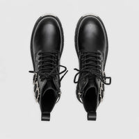 Motorcycle Boots Mid-Calf Split Leather