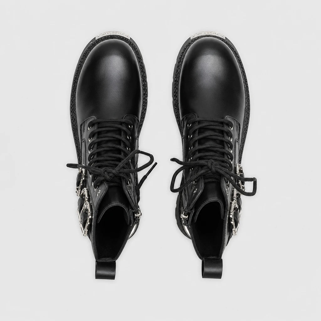 Motorcycle Boots Mid-Calf Split Leather