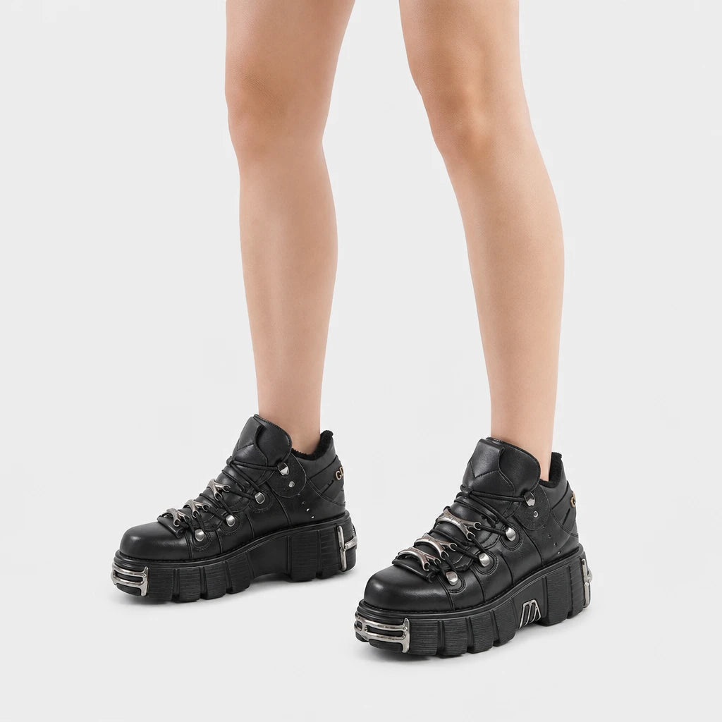 Platform Boots Chunky Lace-Up