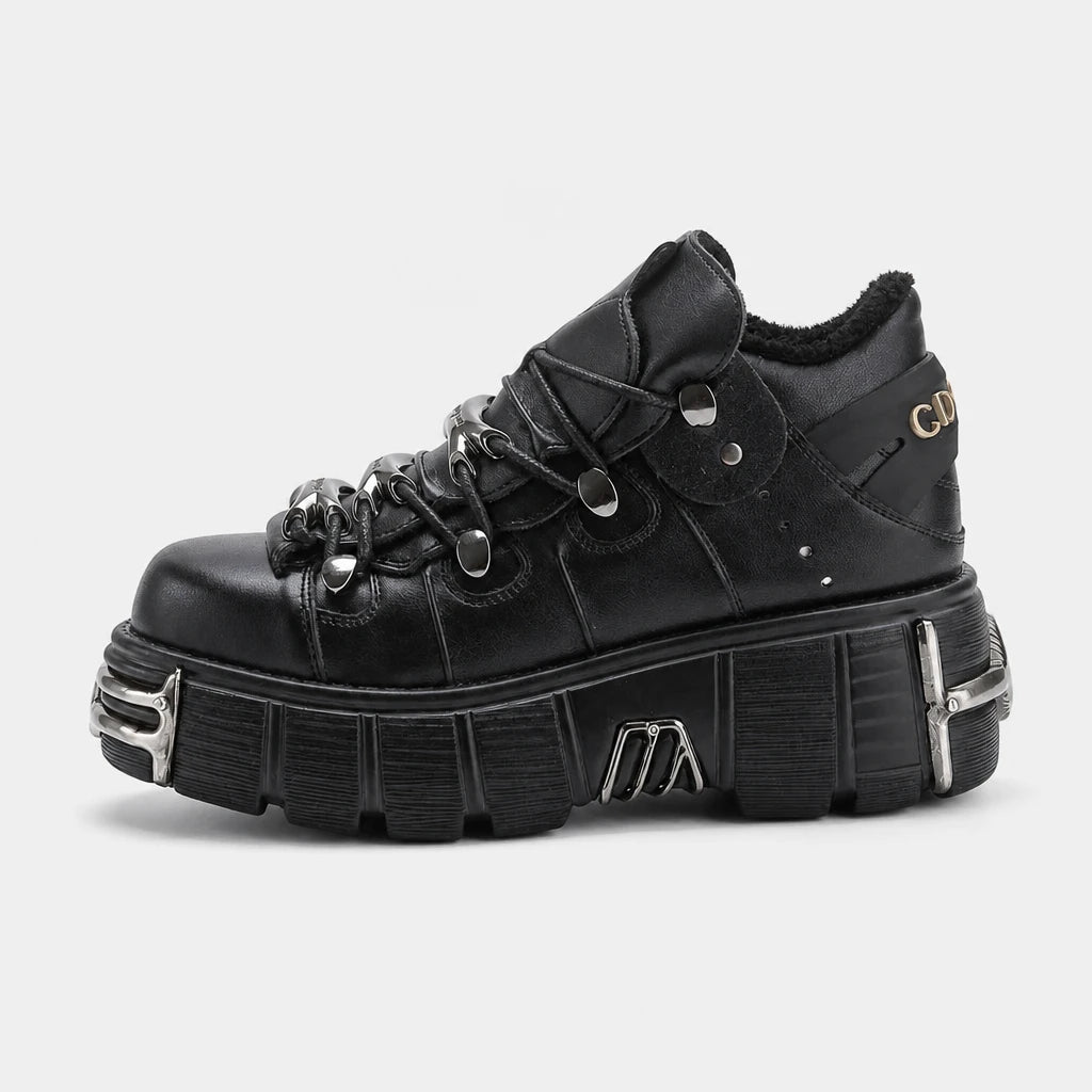 Platform Boots Chunky Lace-Up